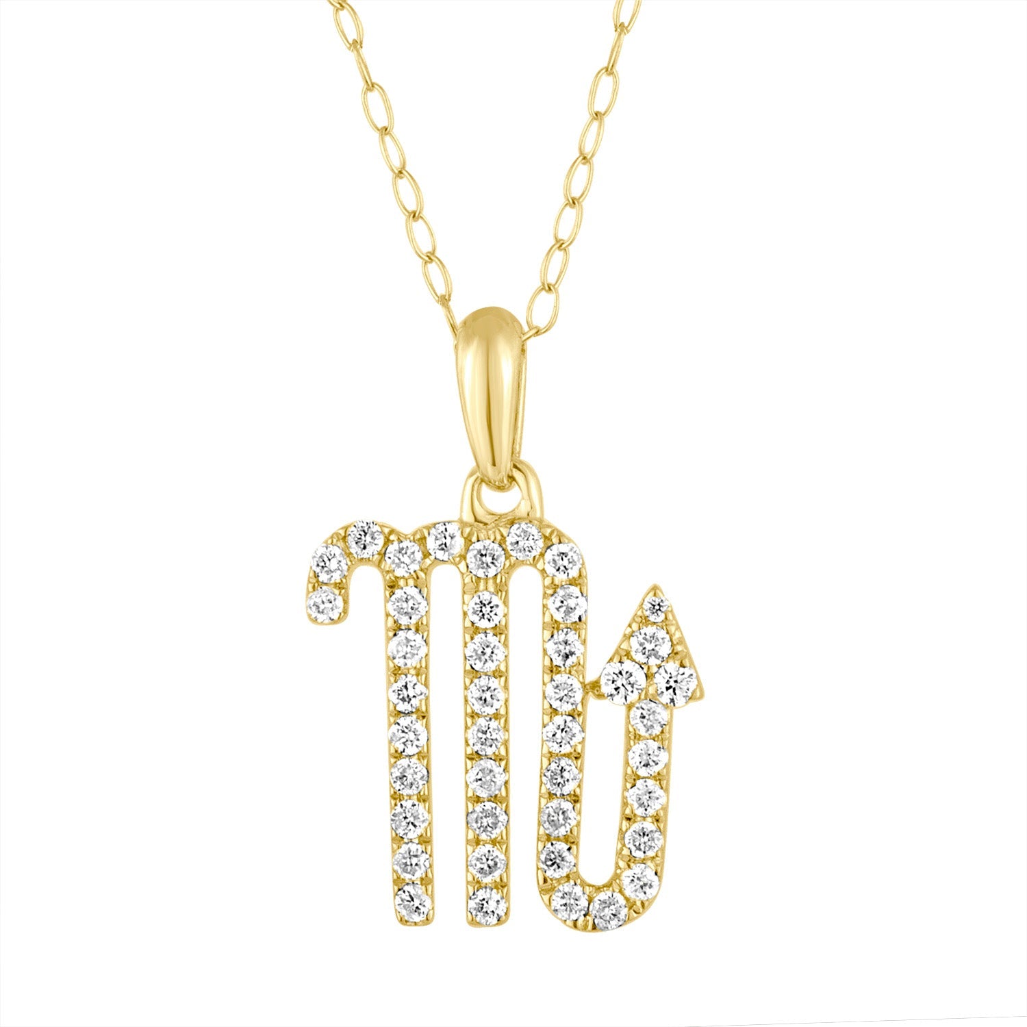 14K Gold Diamond Zodiac Necklace