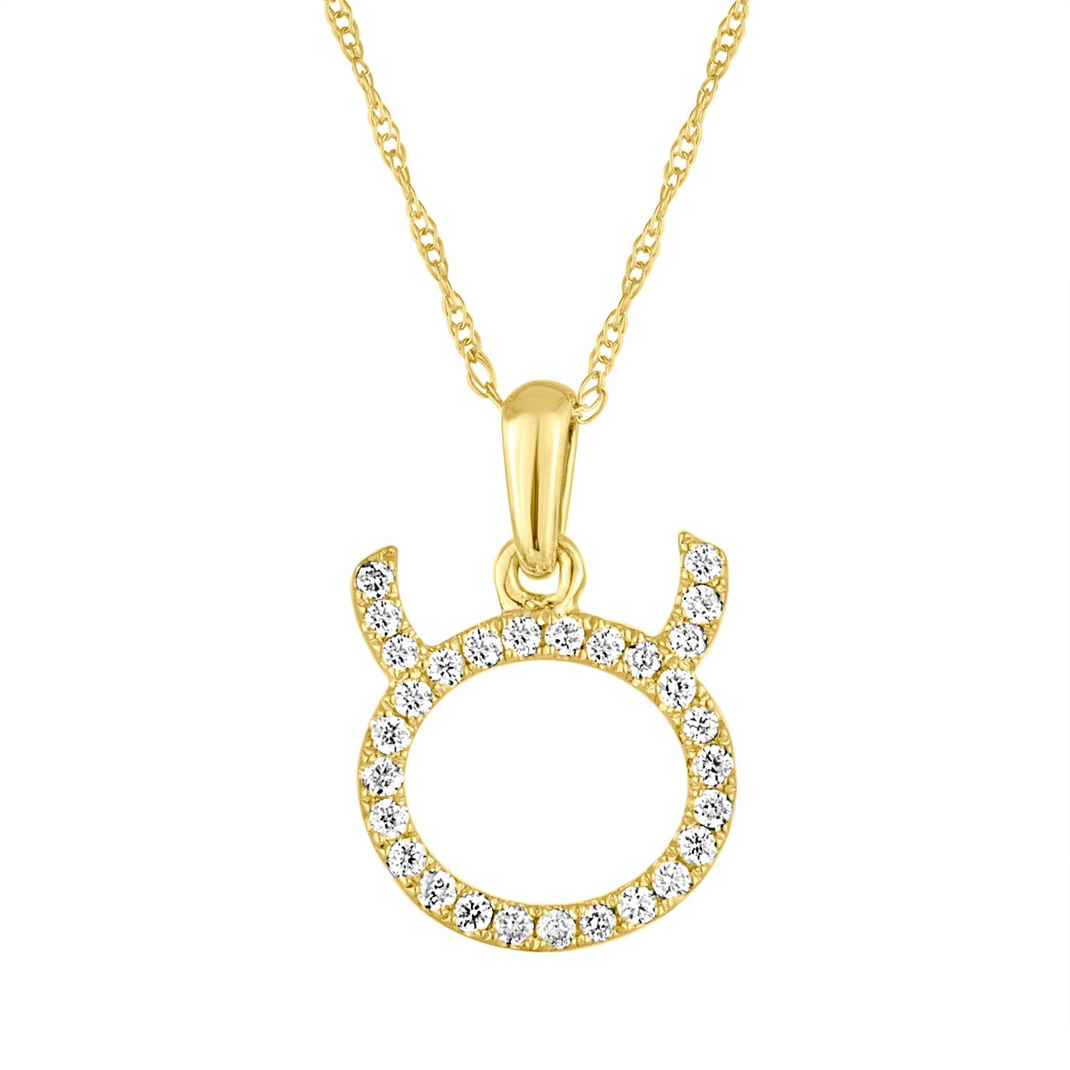 14K Gold Diamond Zodiac Necklace