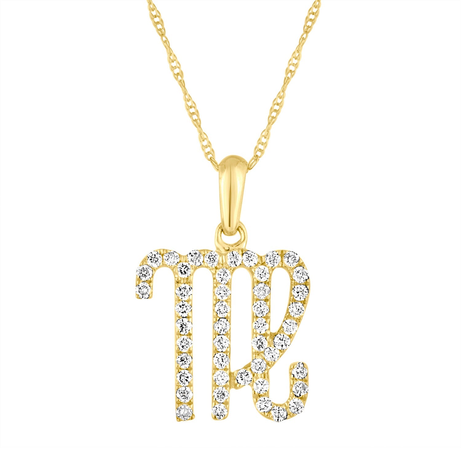 14K Gold Diamond Zodiac Necklace