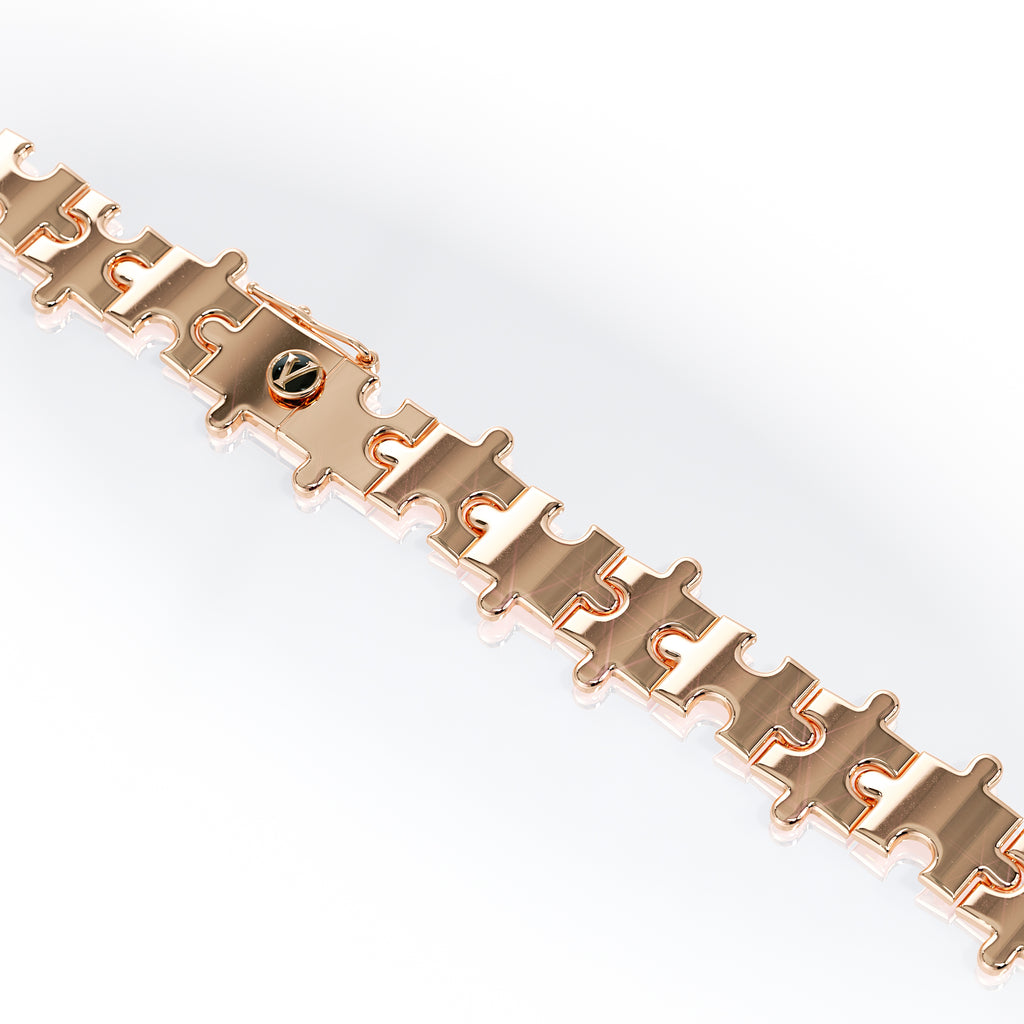 Love Is a Puzzle Gold Bracelet 1/2" 18K