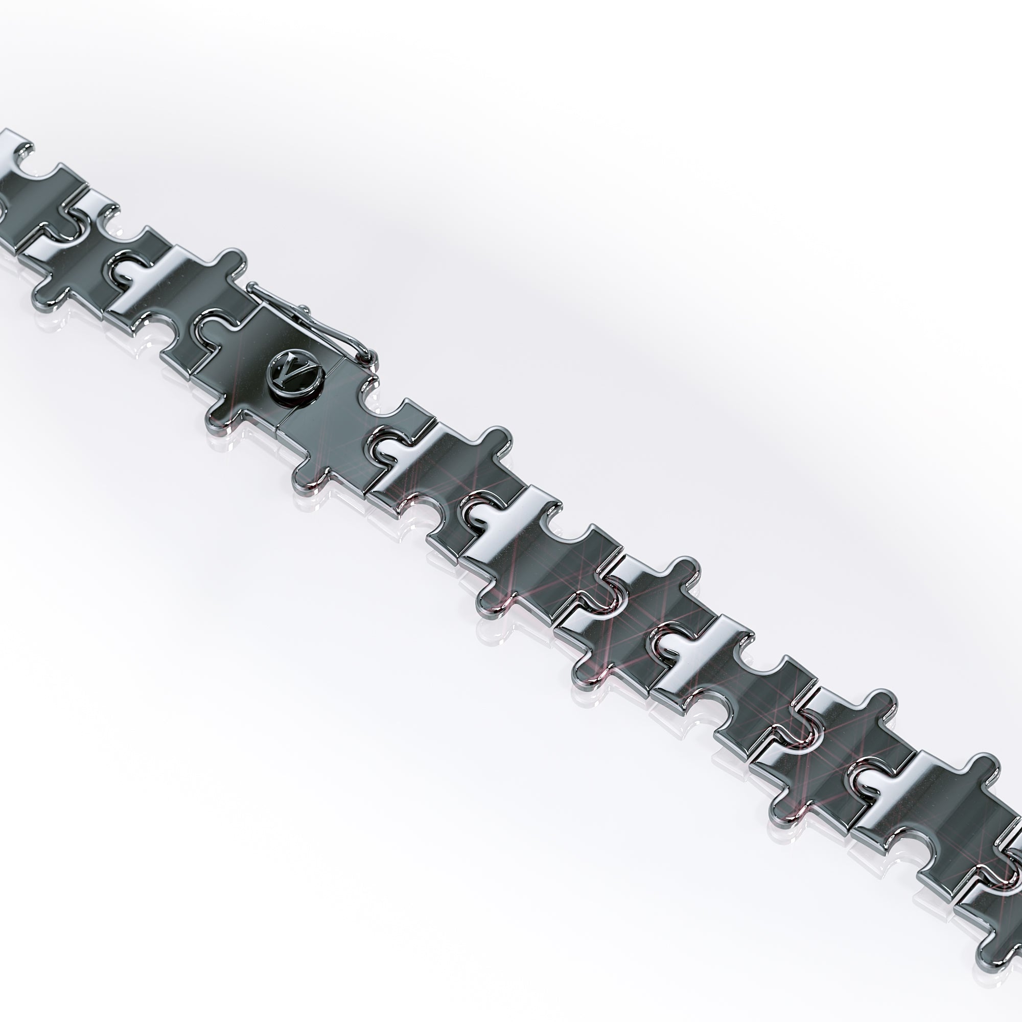 Love Is a Puzzle Gold Bracelet 1/2" 18K