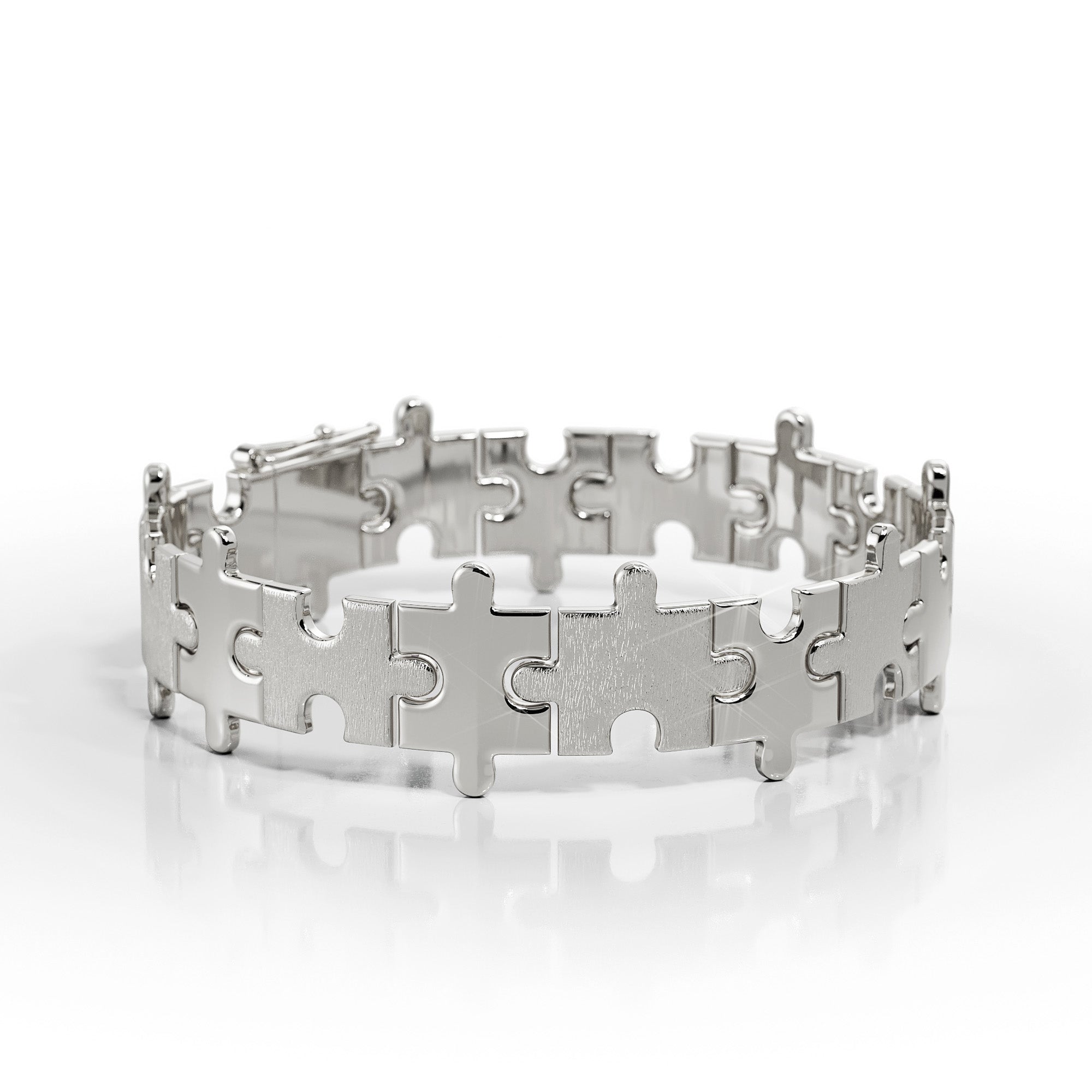 Love Is a Puzzle Gold Bracelet 1/2" 18K