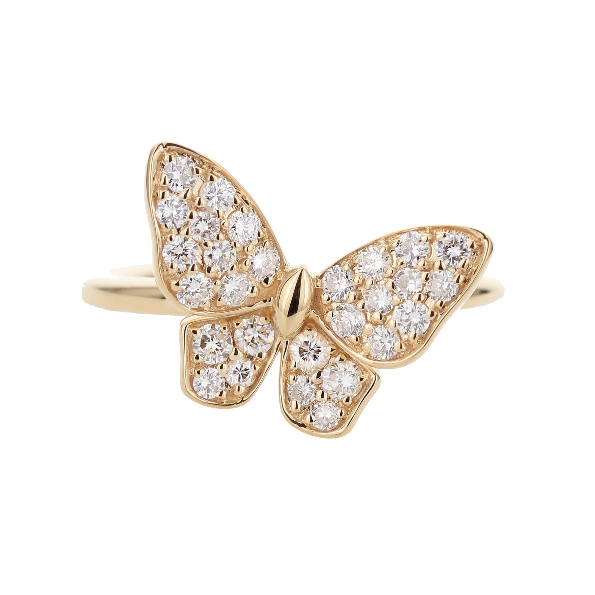 Butterfly Round Diamond Ring