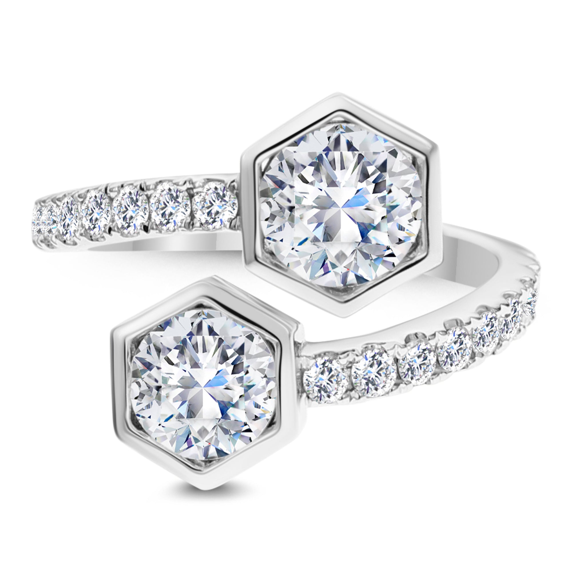 Round Diamond Ring-White
