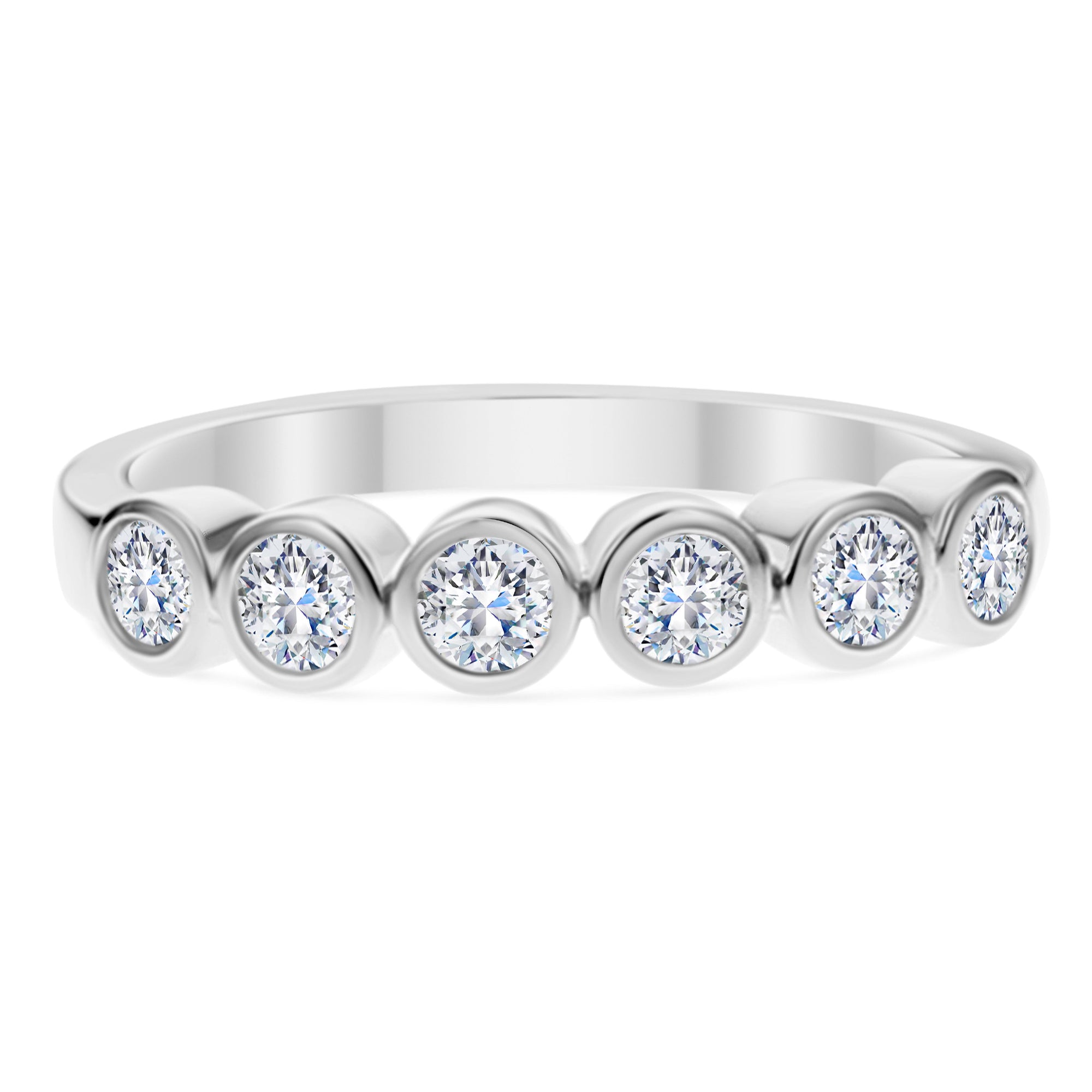 Round Diamond Ring-White