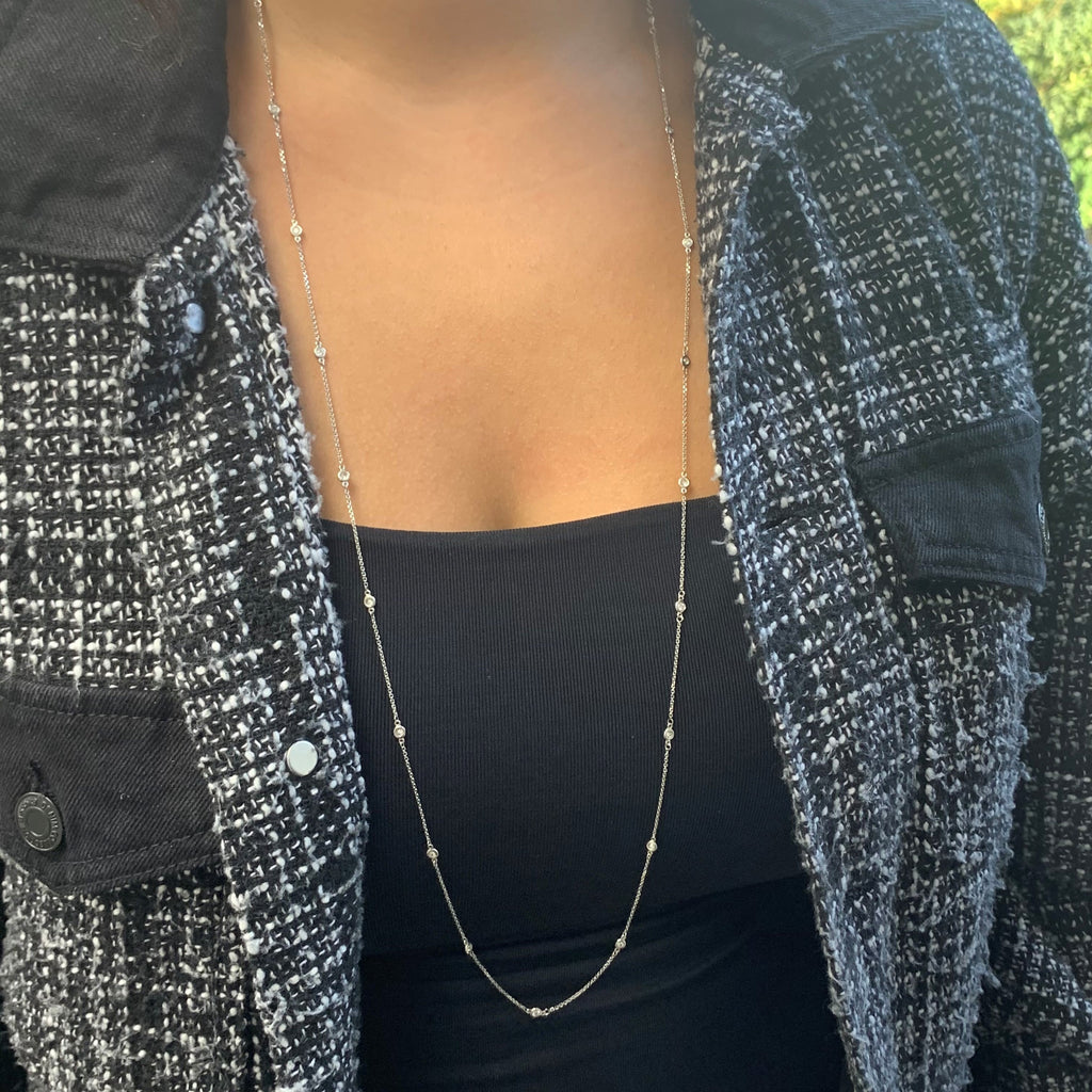 Diamond By the Yard Necklace, 14K