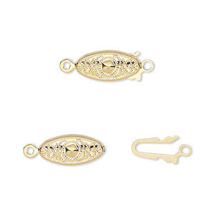 Gold Hook Clasp, Necklace Clasps, Bracelet Findings, Gold Plated Toggle,  Fish Hook Clasp, Nautical Bracelet, Jewelry Findings, 5Pc